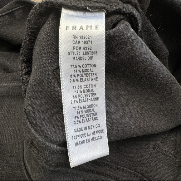 NWOT Frame Le High Straight in Marcel Dip (Washed Black) - Picture 5 of 5